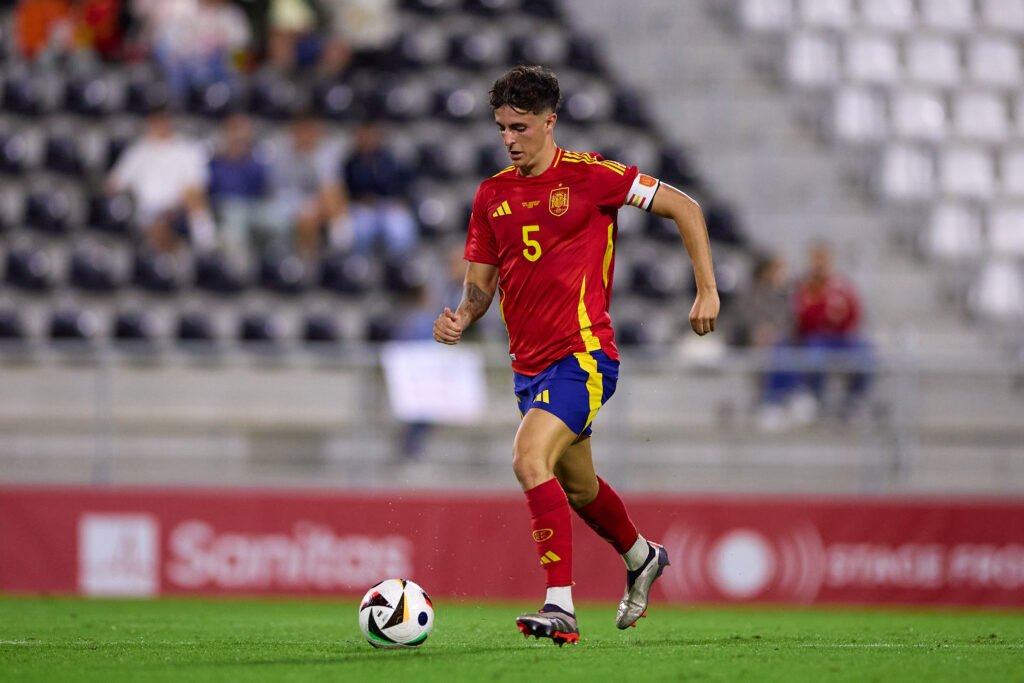 Alejandro Francés durante el enfrentamiento contra Kazajistán Sub-21. 