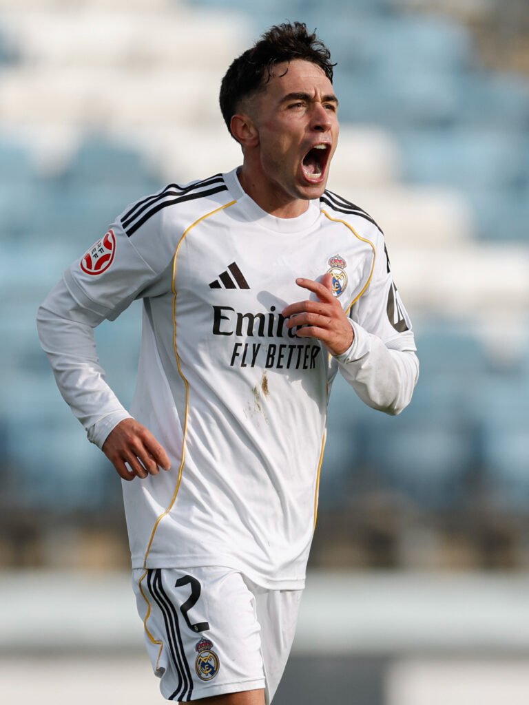 David Jiménez celebra el 2-1 / Vía: @lafabricacrm en X